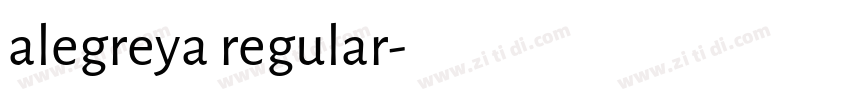 alegreya regular字体转换